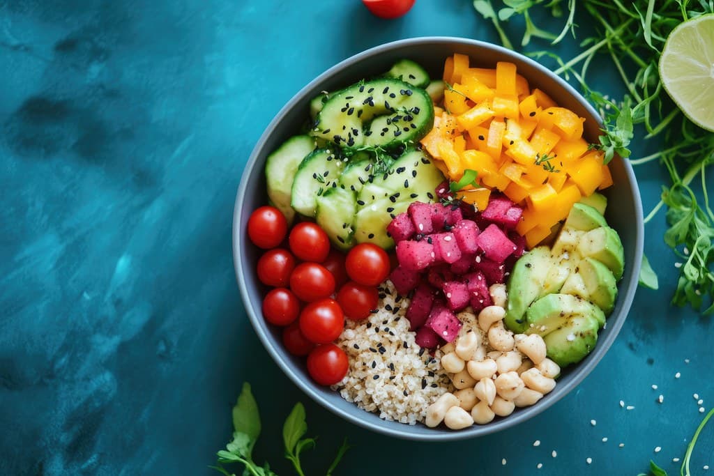 Sushi bowl (poke-stijl) met zalm